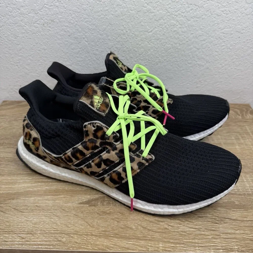 Adidas UltraBOOST DNA Black Leopard Men's Size 15 Running Shoes FZ2731 NEW